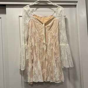 White lace cocktail dress